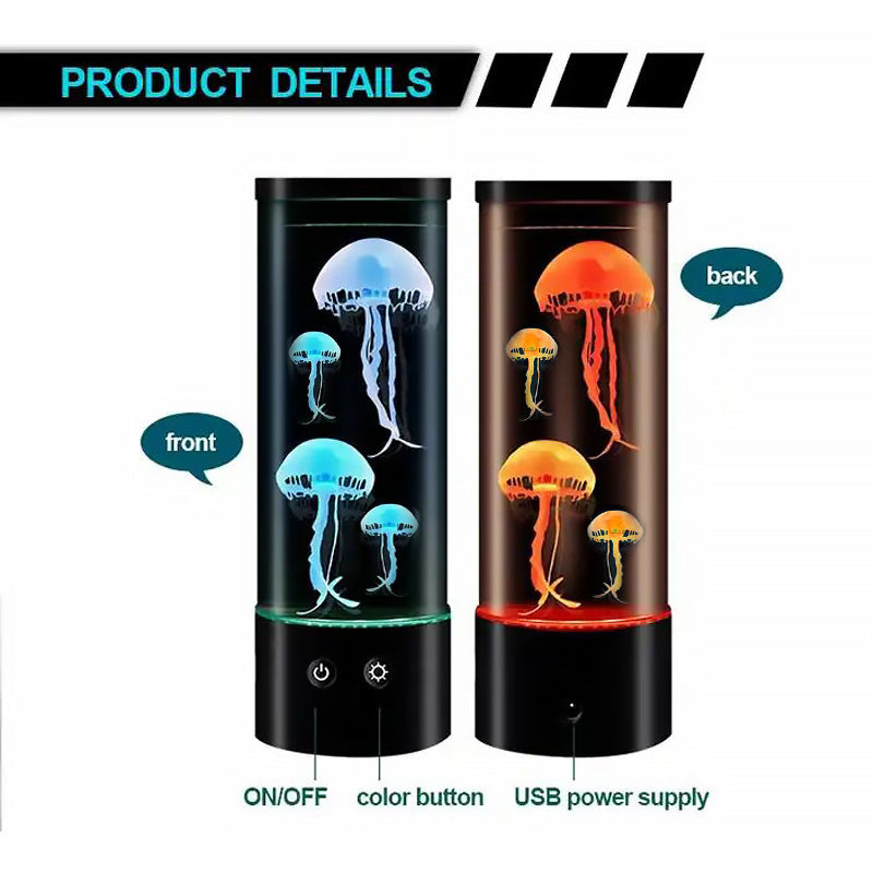 LED Colorful Jellyfish Lamp 9-inches